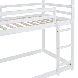 BIADNBZ Twin Over Twin House Bunk Bed with