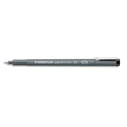 Staedtler Pigment Liner, 0.2 Mm, Black Ink (308-0.2), Box of 10 by Staedtler