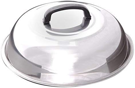 ACLUXS Signature Griddle Accessories - 12 Inch Round Basting Cover - Stainless Steel - Cheese Melting Dome and Steaming Cover - Best for Use in Flat Top Griddle Grill Cooking Indoor or Outdoor