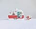Creative Co-Op Ceramic Red & Green Christmas Camper Cookie Jar, Multicolor
