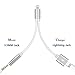 Adapter iPhone Headphone Jack Adapter for iPhone 8/8Plus Female Splitter Aux Audio Headphone Jack 3.5 mm Adaptor for iPhone 8/8Plus 7/7Plus X 10 XS with Music+Charger Splitter Support All iOS System