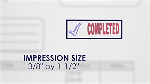 Completed Stamp – MasterMark Premium 2-Color Pre-Inked Office Stamp