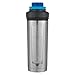 Contigo Shake & Go Fit Stainless Steel Shaker Bottle, Vacuum-Insulated Gym Water Bottle with Whisk, 24oz Protein Blender, Carolina Blue