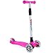 BELEEV Kick Scooter for Kids 3 Wheel Scooter for Toddlers Girls & Boys, 4 Adjustable Height, Lean to Steer with PU LED Light Up Wheels for Children from 3 to 14 Years Old