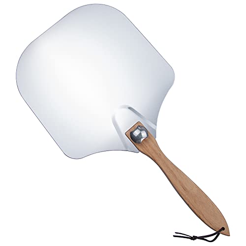 Namvo Pizza Peel Paddle Aluminum Metal Pizza Pan with Foldable Wood Handle Lifter Pizza Shovel - Cook Pizzas Like a Professional