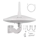 Upgraded Version - ANTOP AT-415B 720&deg; UFO Dual Omni-Directional Outdoor HDTV Antenna with Exclusive Smartpass Amplifier &4G LTE Filter, Fit for Outdoor/RV/Attic Use(33ft Coaxial Cable,4K UHD Ready)