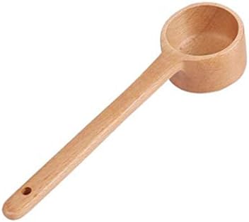 Underleaf Long Handle Wooden Spoon Tableware Kitchen Milk Powder Measuring Spoon Ladle Scoop For Home Restaurant,Medium