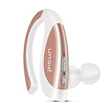 Bluetooth Headphone, Wireless Headset T2, Handsfree Earbud with Mic for iPhone and Android (white/rosy gold)