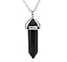 Natural Gemstone Necklace Healing Crystals Reiki Chakra Cut 18-20 Inch Gemstone Pendant Necklace (1pc) Great Gift