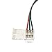 Electop 3 Pin 10mm LED Strip Snap Connector Double-ended Wire(10 Pack)
