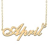 RONKAHSHOW April Custom Name Necklace Customized