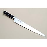 Yoshihiro Inox Stain-resistant Aus-10 Steel Ice Hardened Sujihiki Slicer Chefs Knife 9.5inch 240mm