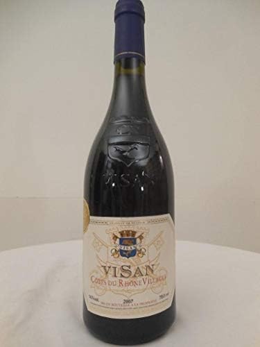 visan visan rouge 2007 - côtes du rhône france: une bouteille de vin.