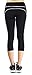 EAST HONG Women's Yoga Leggings Exercise Workout Pants Gym Tights (as1, alpha, m, regular, regular, Black/Grey(Capri))
