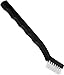 SPARTA Flo-Pac Grout Brush, Utility Brush with Crimped Stainless Steel Bristles for Cleaning, Detail Work, and Janitorial Use, 7 Inches, Black