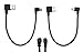 CERRXIAN 9Inch Mini USB Cable Combo Mini USB Right Angle & Left Angle Male to USB Type A 2.0 Right Angle Male Data Sync and Charge Cable (Black)(2-Pack) R primary