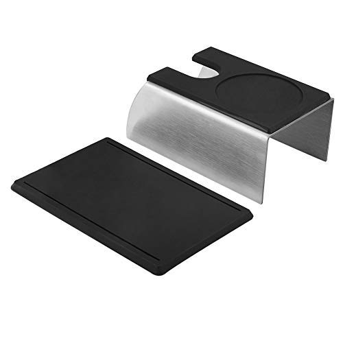 Zerodis Schwarze Kaffeetamper Basis Edelstahl rostfrei abnehmbar Kaffeepulver Maker Rack Espresso Kaffee Tamper Ständer für Kaffeemaschine – Bild 8