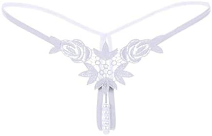 Lauriney Attractive Underwear Pearl Massage Lace Thong Underwear Underwear Pants Transparent Inside Fashion Living The Temptation Color A