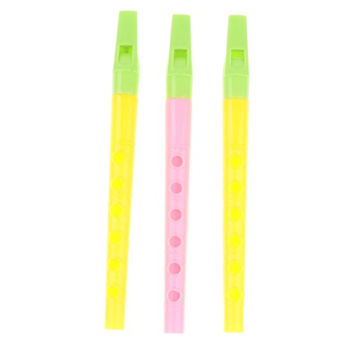 Baoblaze Kids Colorful Plastic Music Toy, 6 Hole Flute, Clarinet Instrument, Party Supplies 3pcs/set - Thumbnail 7