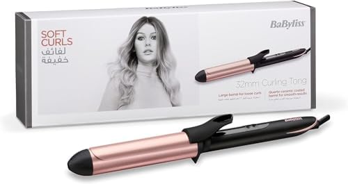 BaByliss Hair Curlers, Up to 210°, Heat Settings, 32mm Barrel
