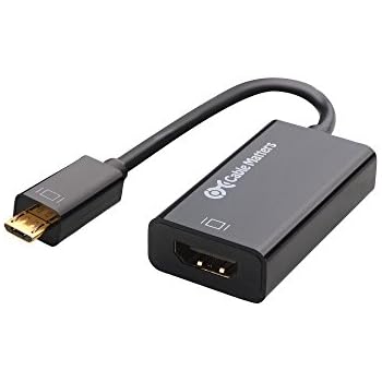 Cable Matters Micro-USB SlimPort/MyDP to HDMI Male to Female Adapter with 6 Foot USB-Charging Cable & High Speed HDMI Cable