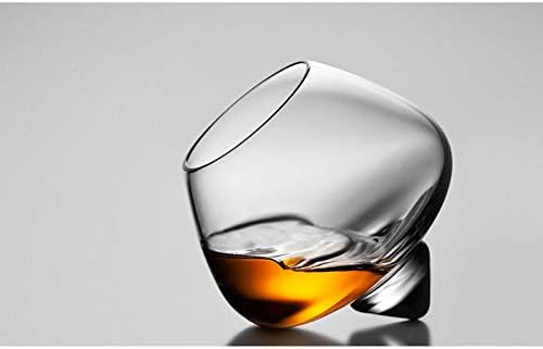 Ljzccawdc Whiskey Glass Rotate Top Drinking Wine Cup Tumbler