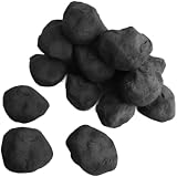 The Stove Wizard Ceramic Small Coals for Living Flame Fires 10 Coals UK view 2