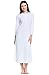 Alexander Del Rossa Womens Cotton Knit Nightgown, Long Henley Sleep Dress