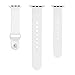 MoKo Apple Watch Band, Soft Silicone Replacement Sport Band for 42mm Apple Watch Models, WHITE (3 Pieces of Bands Included for 2 Lengths, Not Fit 38mm version 2015)