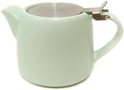 Tea Master Beam Solid Color Teapot w/ Stainless Steel Infuser and Lid (30-Ounce, Matte Green)