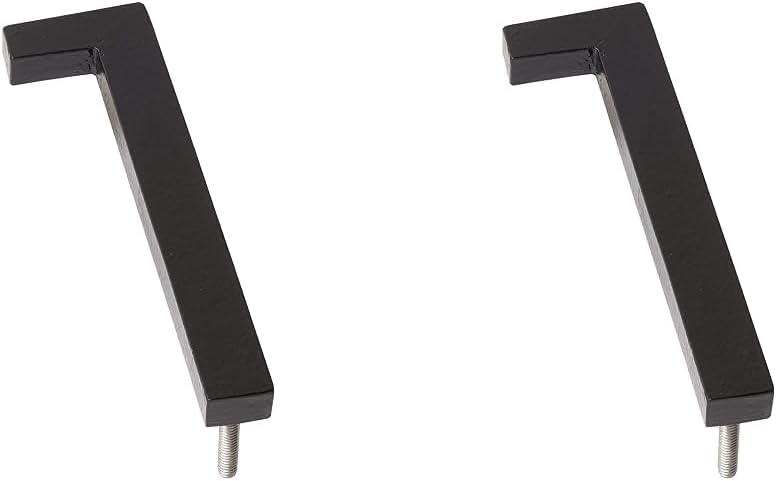 Address Signs - Montague Metal Products MHN-04-F-BK1-1 Solid Aluminum Modern Floating Address House Numbers, 4
