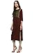 Janasya Indian Tunic Tops Crepe Kurti for Women (JNE2009-KR-310-XXL) Brown