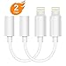 [2 Pack] iPhone Headphone Adapter, L-ghtig to 3.5mm Headphones Jack Adapter Cable Compatible with iPhone 7&8/7&8Plus iPhone X/Xs/XR/XS Max Adapter Headphone Jack and More (iOS 10/ iOS 12) Accessories