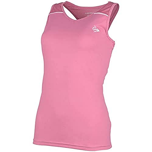 Dunlop 72228 Performance Line Señora Camiseta sin Mangas, Rosa/Blanco, XXL