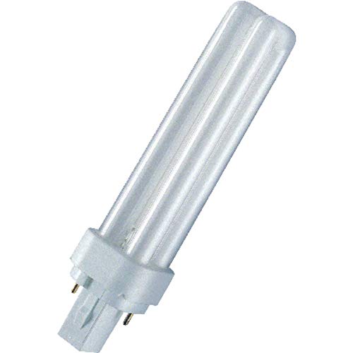 Osram 10er Pack Kompaktleuchtstofflampe Dulux D 18 Watt 840 4000 Kelvin neutralweiß/kaltweiß G24d-2 2 Pin | Lumilux Cool White