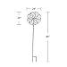 UDL Flower Wind Spinner Kinetic Art Decorative Garden Stake, Outdoor Dual Motion Double Spiral Metal Lawn Ornament, Bronze Powder Coated Yard Sculpture