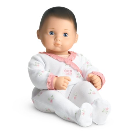 American Girl - Bitty Baby Doll Light Skin Brown Hair Blue Eyes BB6