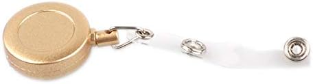 1 Pc Cute Metallic Color Retractable Pull Key Ring ID Badge Reel Holder Name Tag Card Holder Badge Holder Key Chain Belt Clips