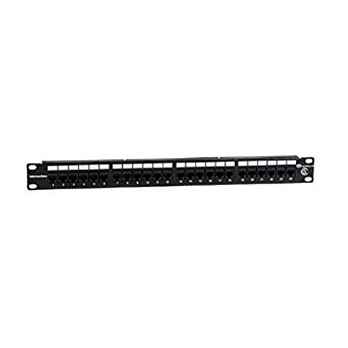 Hellermann Tyton PP110C624 Category 6 Universal 24 Port Patch Panel, 1U, Black