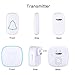 Wireless Doorbell for Home IPX4 Waterproof 1000 Feet Range Remote Door Bell Chime Kit (2 Push Button& 2 Receivers) 38 Chime Tunes/4 Level Volume Loud& LED Flash, No Batteries Required, White
