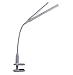 daylight Company Duolamp Clamp Light, Double Head, Touch Dimmable Desk Lamp, 4 Brightness Level, Ideal for Hobbies, Art, Beauty Salons, Reading and More, White [Energy Class A]