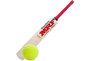 JaHaNa Sports Popular Willow Wood Popular Willow Tennis Ball Cricket Bat with Stickered (Size 2 for Player 4'3"-4'6")