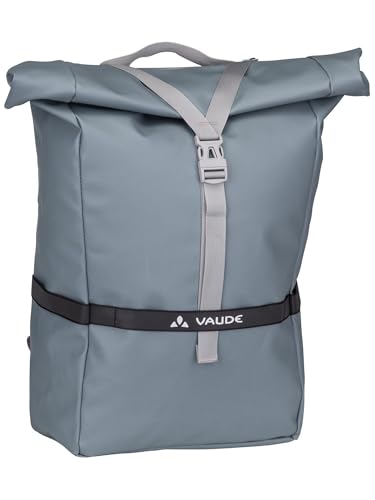 VAUDE Mineo 23 – Rolltop Rucksack mit 23 L Volumen, wasserdichter Tagesrucksack mit 15,6" Laptopfach, Rollverschluss & Front-Reißverschluss, Wanderruc