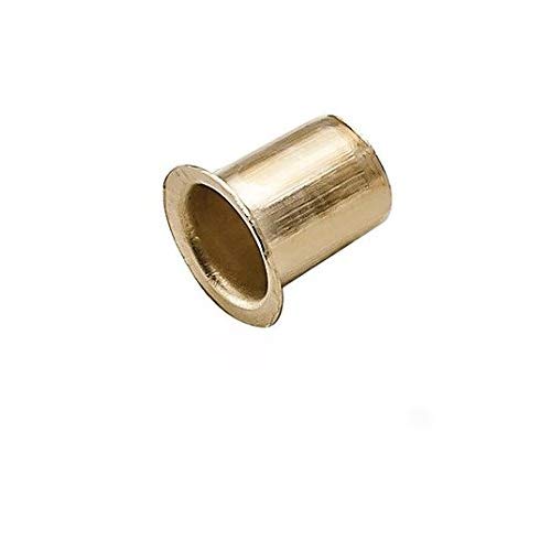 100 x Häfele Sleeve, for Wooden Shelves and Ø 7,5 mm Hole, Socket Brass Plated, Direct Bazaar
