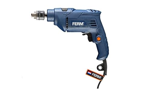 Ferm 10mm Impact Power Drill 500W with 2M Cable and Reversible Function (Blue)