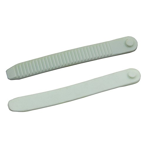 UP100® 1 Pair Snowboard Binding Toe Ratchet Ankle Tongue Ladder Straps White Plastic 6.1 inch