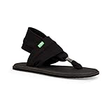 Sanuk Women's Yoga Sling 2 Sandal, Black, 11 M US