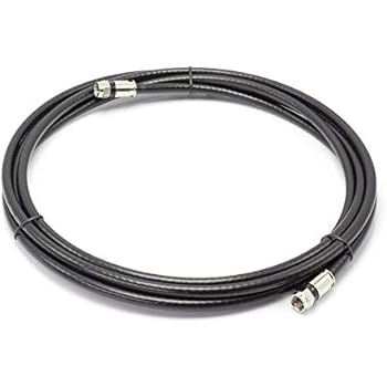 THE CIMPLE CO - 25' Feet, Black RG6 Coaxial Cable (Coax Cable) - Made in The USA - with Connectors, F81 / RF, Digital Coax - AV, CableTV, Antenna, and Satellite, CL2 Rated, 25 Foot