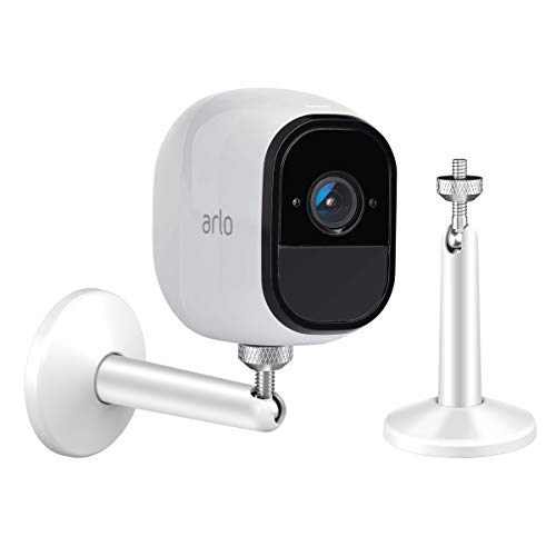 Arlo Mount Bracket, KIWISMART Rustproof Water Proof Security Wall Mount for Wyze Cam Pan, Oculus Sensor, Arlo Pro, Arlo Pro 2, HTC Vive Base Station, Netatmo and Other 1/4" Cameras (1 Pack, White)