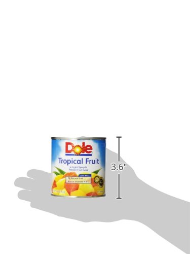 DOLE CANNED MIXED TROPICAL FRUIT (PINEAPPLE & PAPAYA) IN LIGHT SYRUP & PASSION FRUIT JUICE, 15.25 OZ